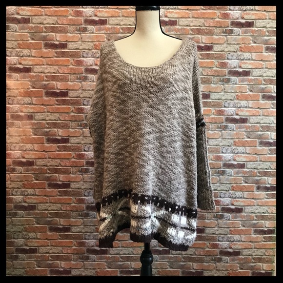 Free People Sweaters - Free People Fair Isle Mohair Oversized Sweater